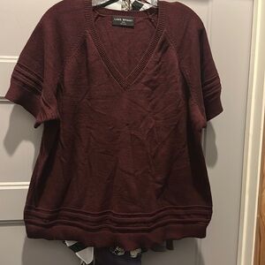 Lane Bryant maroon short sleeved sweater